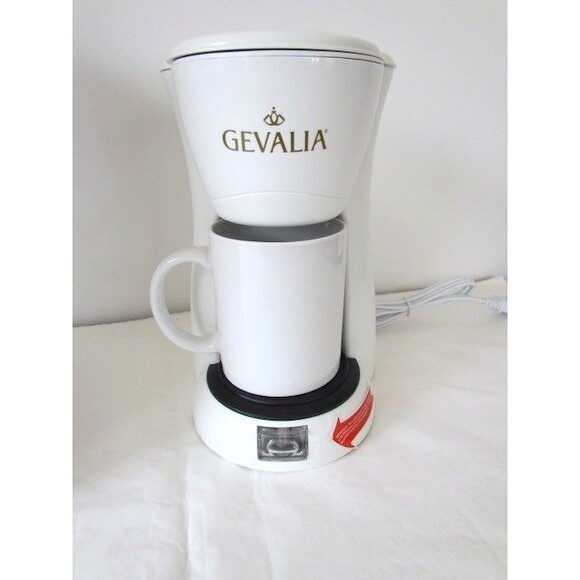 Gevalia Single 1 Cup Coffee Maker Model C73 White Vintage Deadstock New in Box - Picture 2 of 16